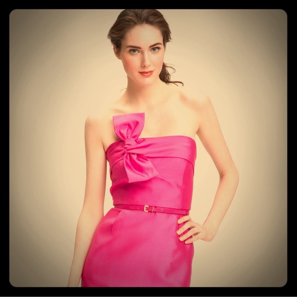 NWT $398 KATE SPADE ♠️ Pink Contessa strapless Pencil Dress NO BELT size 2 S